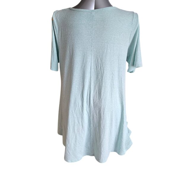 LuLaRoe Classic T-Shirt Women’s XL Green Solid Short Sleeve Flowy Relaxed Fit - Picture 2 of 6